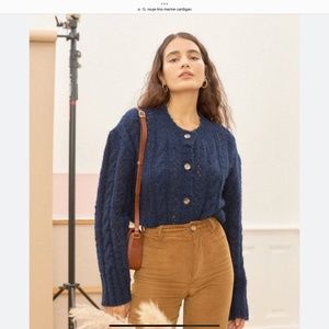 Rouje Lino Cardigan Midnight Blue Size 36